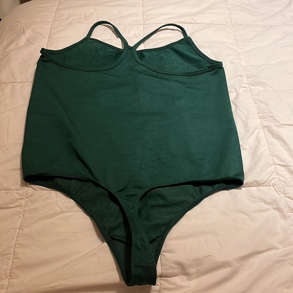 TNA thong bodysuit.  Forest green - Picture 2 of 3